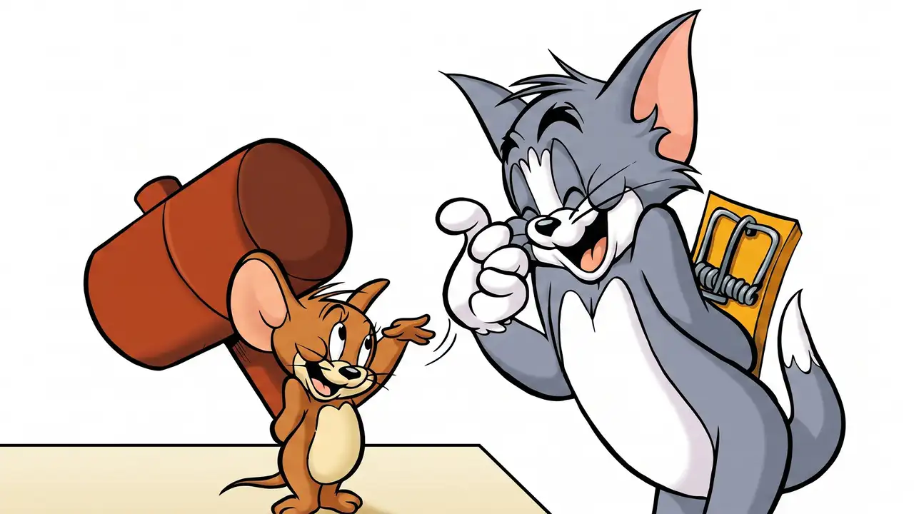 Tom & Jerry in House Trap Art